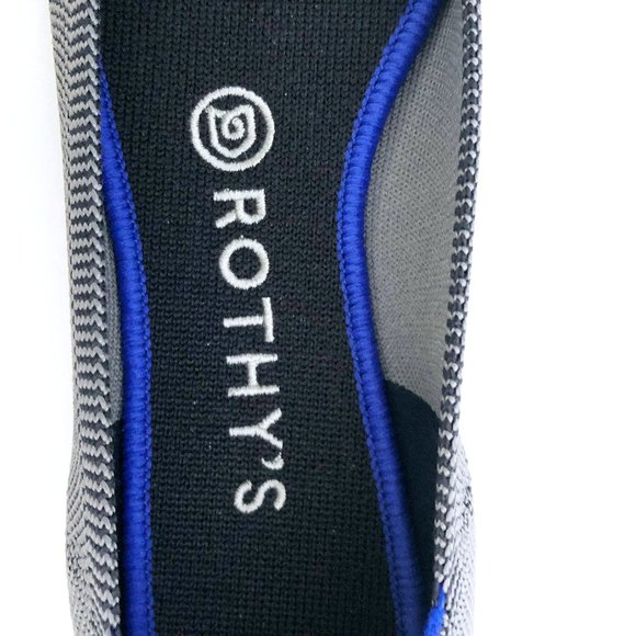 ROTHY Women's Grey Knit The Point Flats 8 - Picture 8 of 9